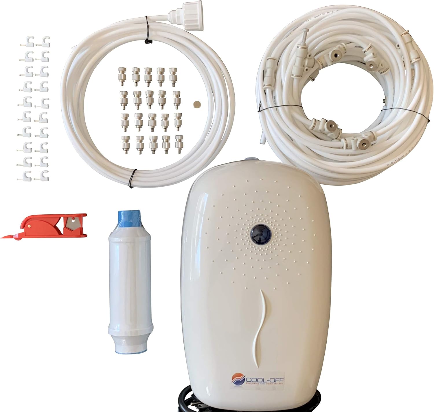 40' Mid Pressure Misting System Kit (Nylon Tubing) (White)