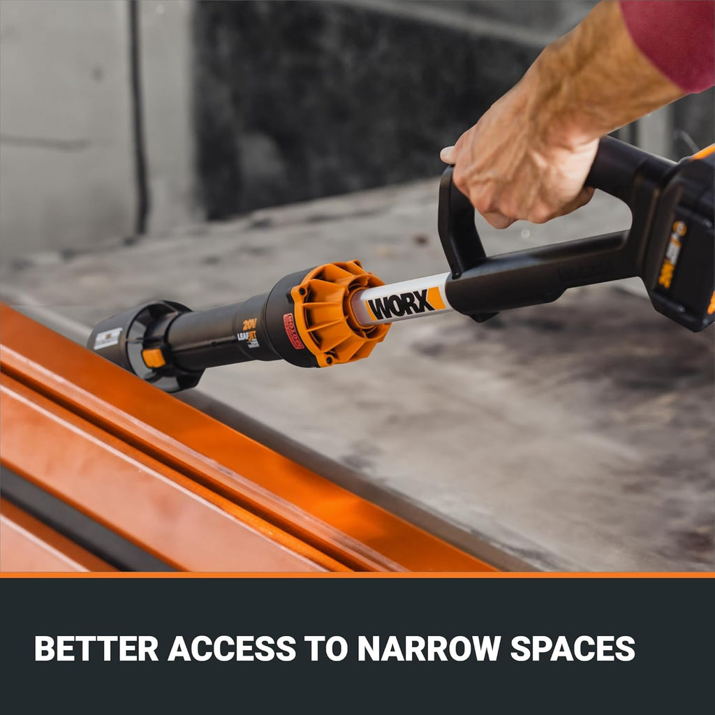 WORX Nitro WG543.9 20V Cordless Leaf Blower, Electric Blower with 410CFM & 130MPH, Blowers for Lawn Care with 2.3 Lbs, Battery & Charger Not Included