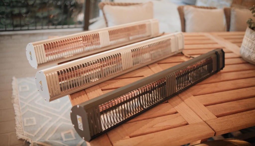 Commercial SunWave 3000 Watt Infrared Patio Heater Tungsten Ultra Quartz Low Glare with Remote control and 3 power levels, 11,028 BTU Max output By Muskoka Lifestyle Products USA (Silver)