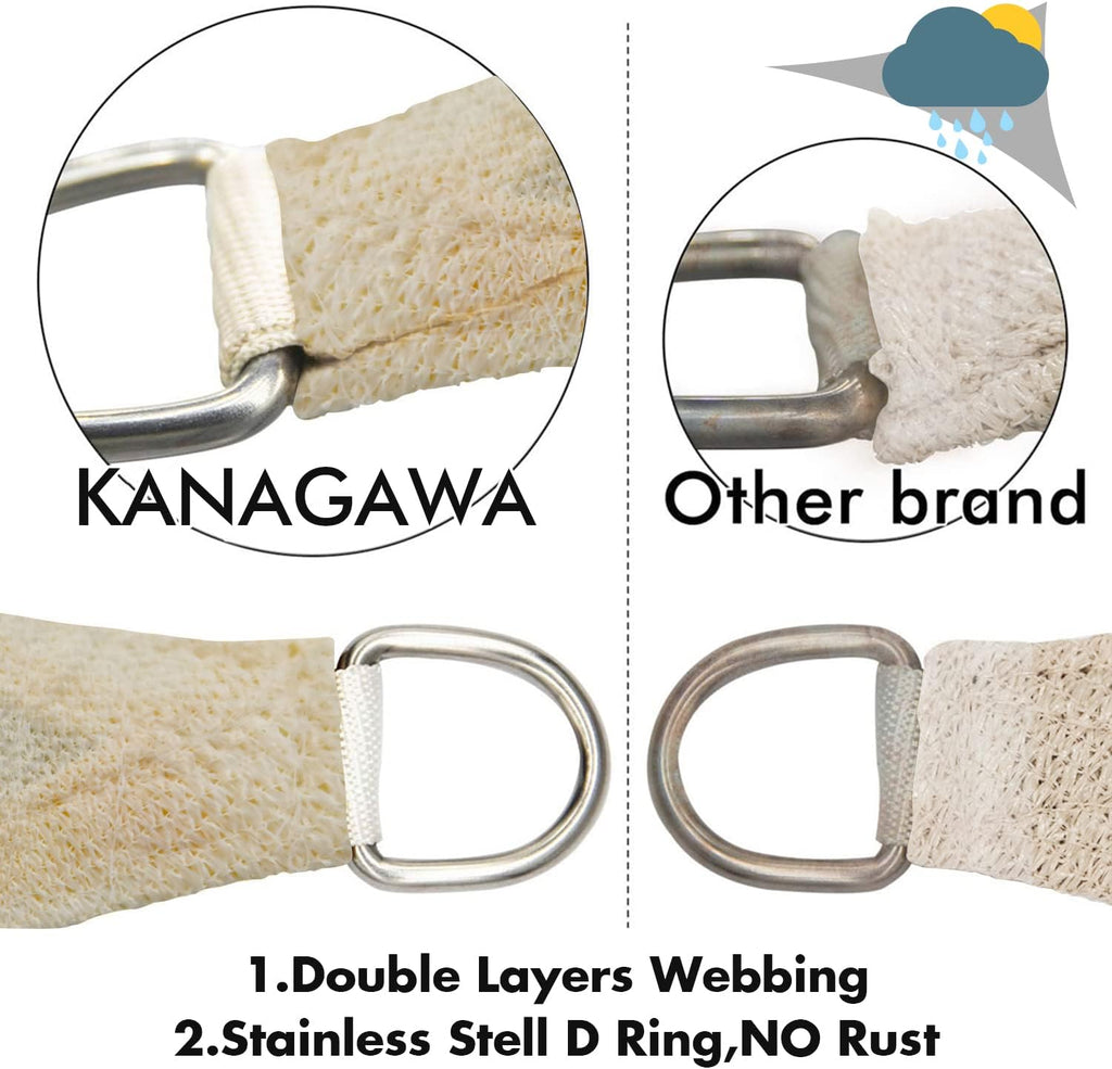 KANAGAWA 7'X9' Cream Custom Size Sun Shade Sail Rectangle UV Block Canopy Cover for Patio Backyard Lawn Garden Outdoor (Customized Available)