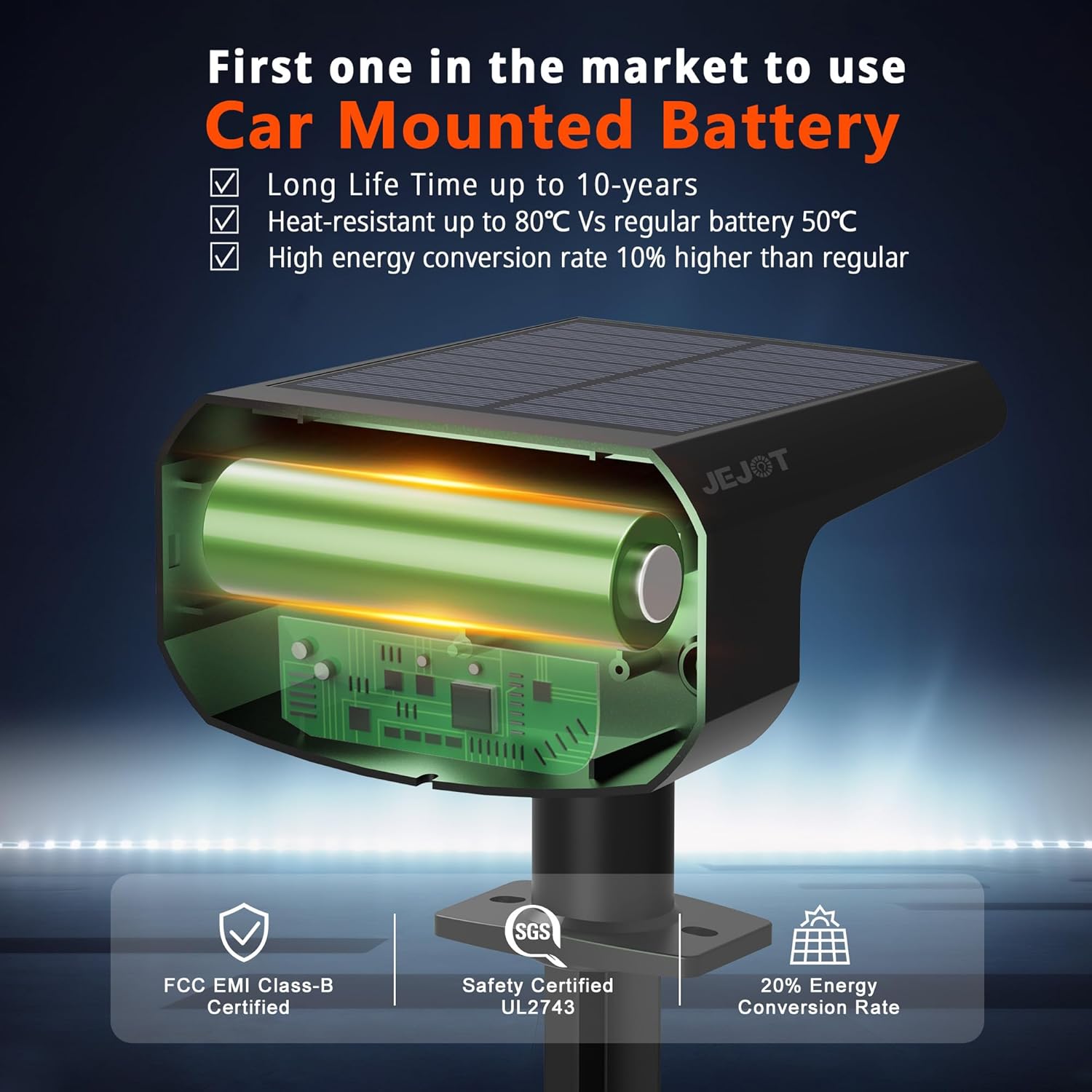 Solar Spot Lights Outdoor Waterproof IP65,6 Pack,2CCT(3000K/6500K), Super Bright LED, 4 Lighting Modes Selectable, Solar Powered Yard Garden Solar Spot Lights for Outside Landscape Auto On/Off