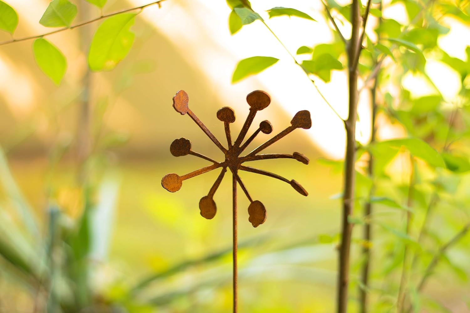 Rusty Metal Flowers, Garden Art, 9-Piece Set, Flower Sculpture, Wedding Table Arrangement, Yard Artwork