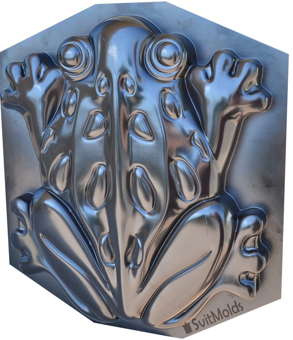 SvitMolds Concrete Mold DIY Frog Stepping Stone Mould Concrete Cement Mould ABC Plastic Toad Animal Garden and Yard Decor Garden Path Walkway (1, S68)