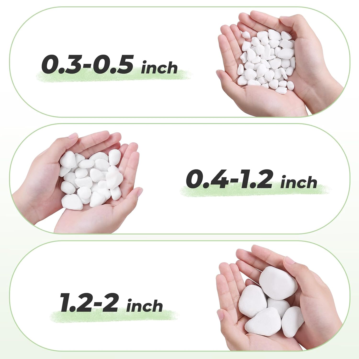 SIDONG 10 LB White River Rocks, 0.3-0.5 Inches Matte Pebbles for Indoor Plants, Aquarium Rocks Used in Fish Tank, Decorative Stones for Plants, Vases, Home Décor, Crafting, Garden Landscaping