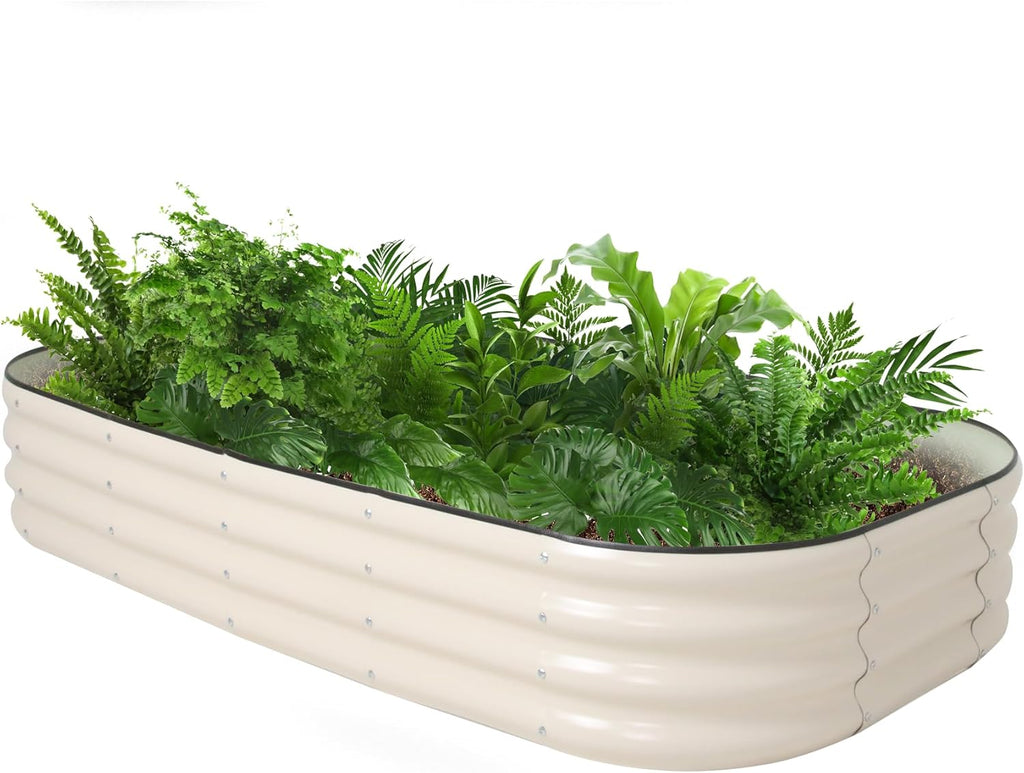 Galvanized Raised Garden Bed Kit Outdoor Metal Garden Planter Box for Backyard Gardening, Planting Vegetables, and Patio (70.8"x35.4"x11.8")