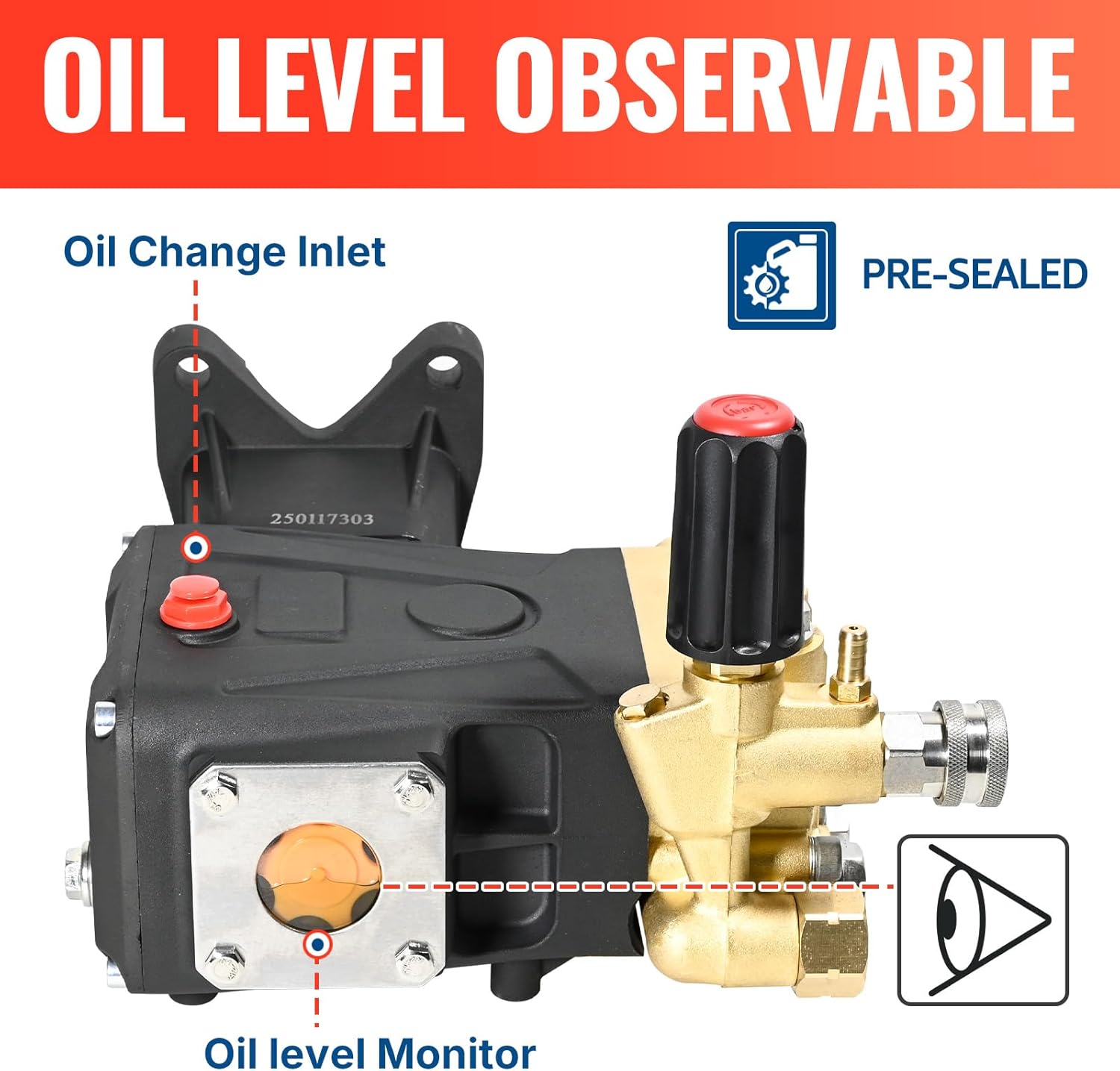 YAMATIC Horizontal Triplex Plunger Pressure Washer Pump 1" Shaft 4000 PSI 3.8 GPM, Replacement for Simpson AAA 90034, 90039,90038, Honda GX340, GX390, GX270 for Industrial Gas Powered Washers