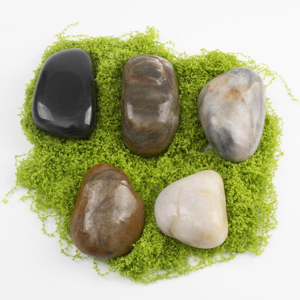 10lbs 2-3 Inch River Rocks, Decorative Mixed Pebbles for Garden Landscaping, Indoor Plants, Fish Tanks, Vases, and Succulents – Ideal for Home Decoration and Outdoor Gardens (Mixed, Weight: 10 LB)