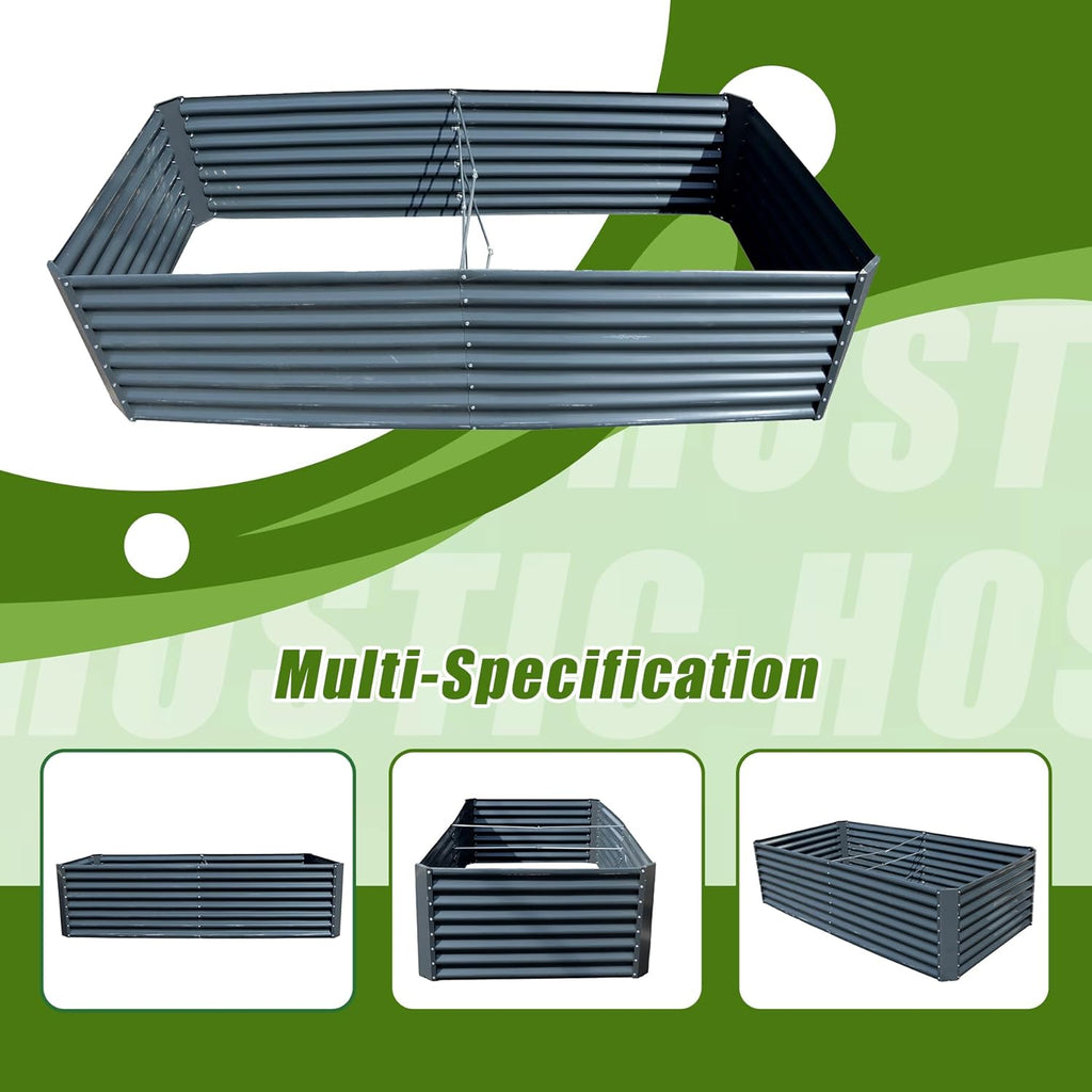 8x4x2FT Galvanized Planter Raised Garden Boxes Outdoor Large Metal Gardens Beds for Vegetables Flowers Herbs Succulents 478 Gallon Capacity