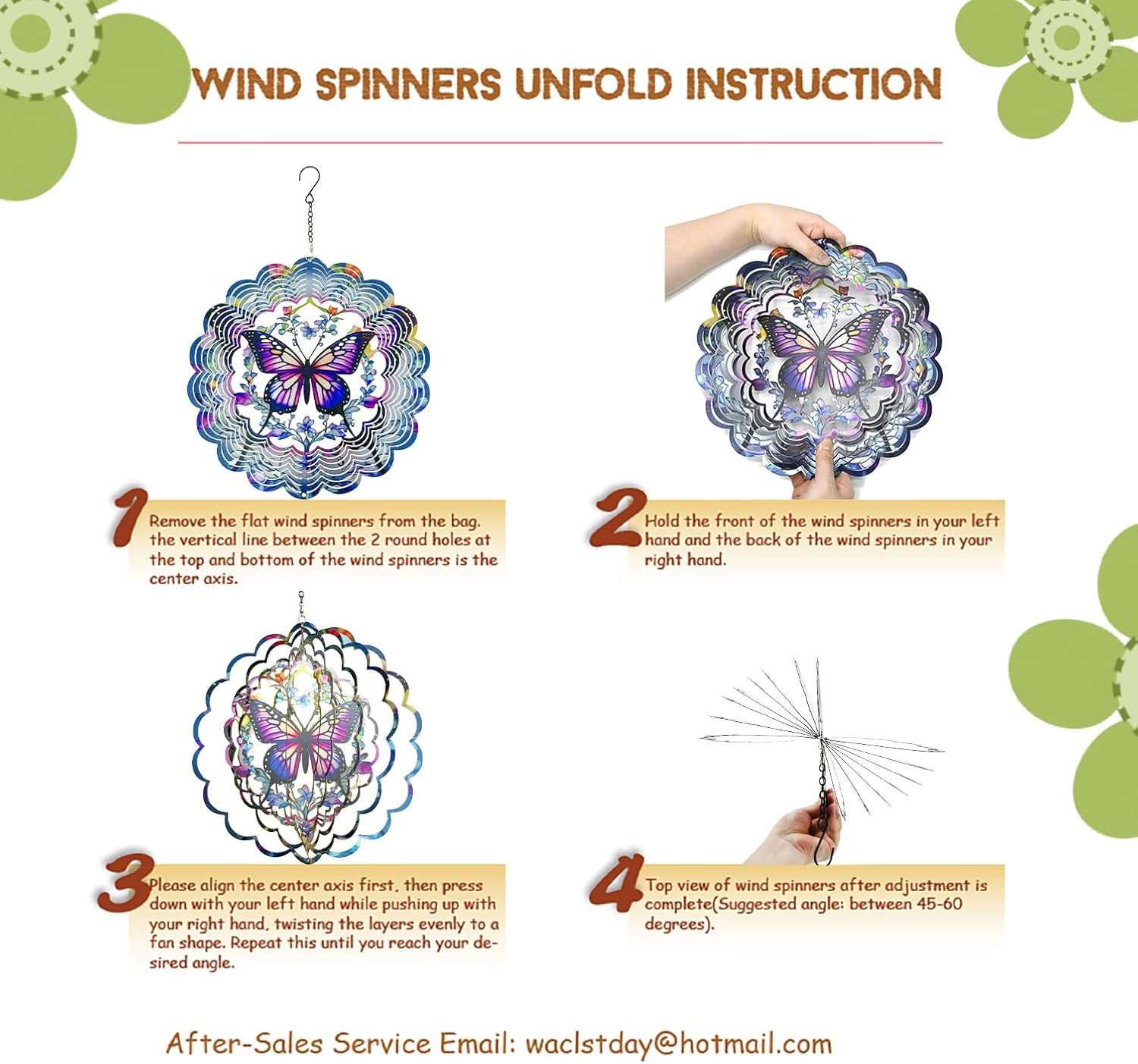 Wind Spinners Outdoor Hummingbird Decorations - Birthday Gifts for Women Mom Grandma, Hanging 12 inch 3D Sculptures for Garden Decor for Outside, Patio, Yard