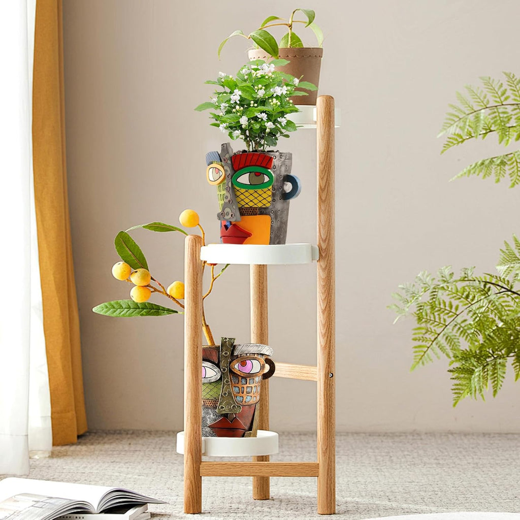 Brutalist Abstract Face Planters Pots Head, Unique Abstract Flower Pot, Funny Planters Decoration Flower Resin Face Flower Pot for Indoor and Outdoor Plants Colorful Funny Room Decor (Modern)