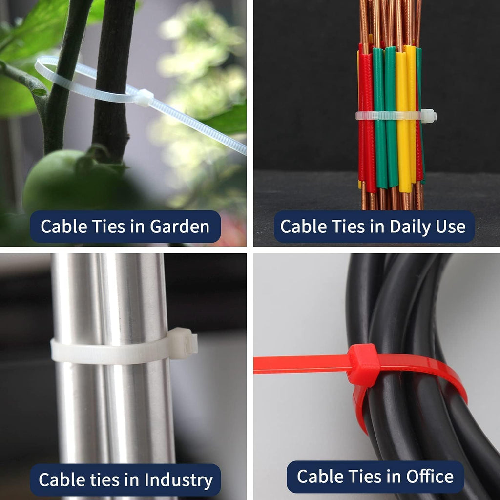 XINGO 1000 PCS Brown Zip Ties 12 Inch, 60 LBS Tensile Strength, Self-Locking Nylon Plastic Nylon PA66 Wire Ties for Indoor and Outdoor Use