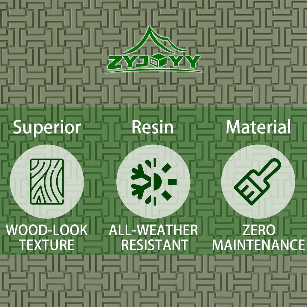 Outdoor Storage Box, 90 Gallon Deck Box, Waterproof Resin Storage Bin for Patio Cushions, Gardening Tools, Lockable, UV Resistant,Olive Green