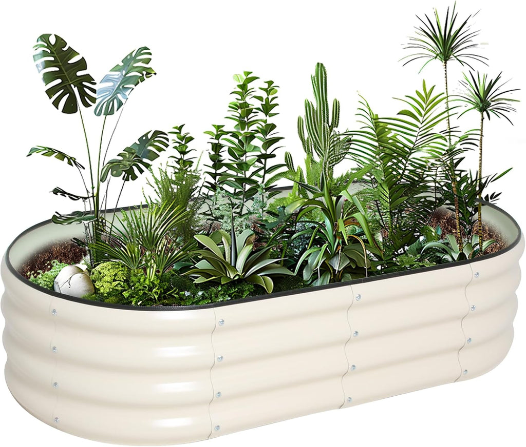 Galvanized Raised Garden Bed Kit Outdoor Metal Garden Planter Box for Backyard Gardening, Planting Vegetables, and Patio (47.2"x23.6"x11.8")