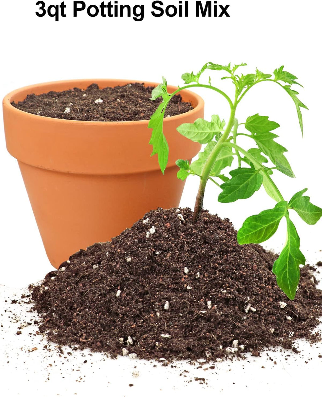 Sphagnum Peat Moss, Natural Bonsai Potting Mix, Succulent and Cactus Potting Soil, Organic Garden Growing Soil Amendment and Media, for Flowers, Vegetables, Herbs, Orchid, Indoor Houseplant, 3qt