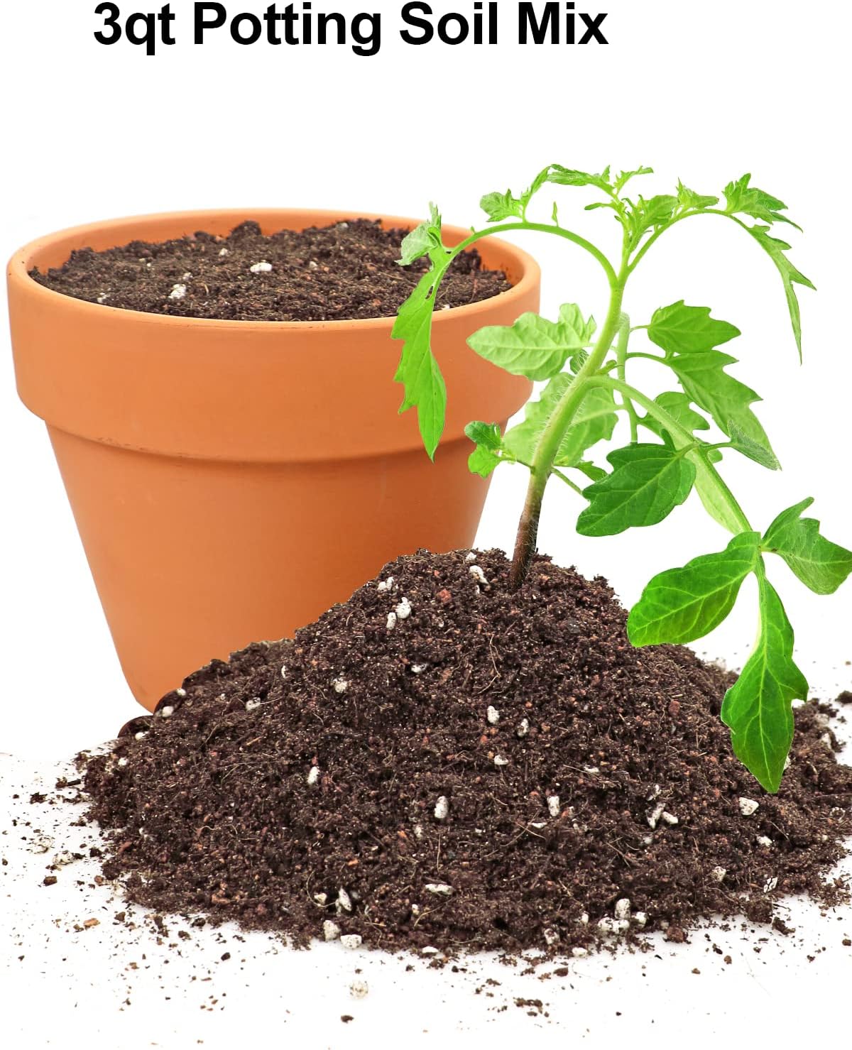 Sphagnum Peat Moss, Natural Bonsai Potting Mix, Succulent and Cactus Potting Soil, Organic Garden Growing Soil Amendment and Media, for Flowers, Vegetables, Herbs, Orchid, Indoor Houseplant, 3qt