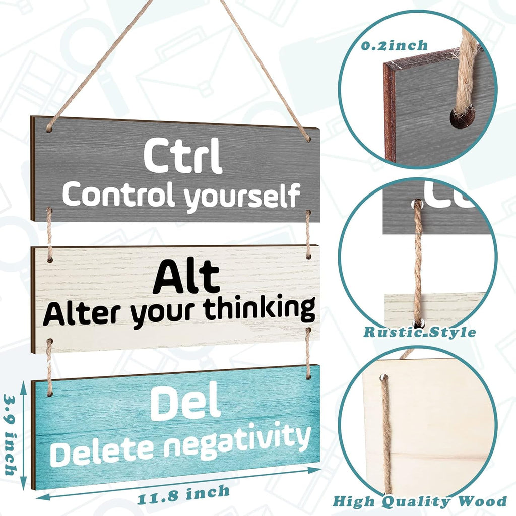 Office Wall Decor Inspirational Wall Art for Motivational Plaques Rustic Wooden Hanging Decor Positive Saying Quote Sign Art for Home Office Living Room(Green)