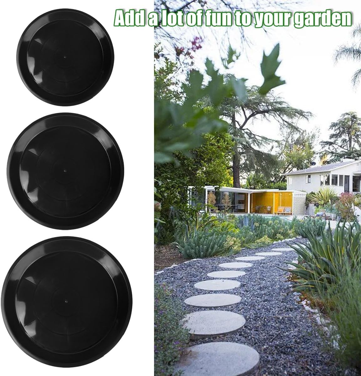 Reusable Mold Tray for Stepping Stone 3 Size Soft PlasticCement Molds for Concrete and Stained Glass Round