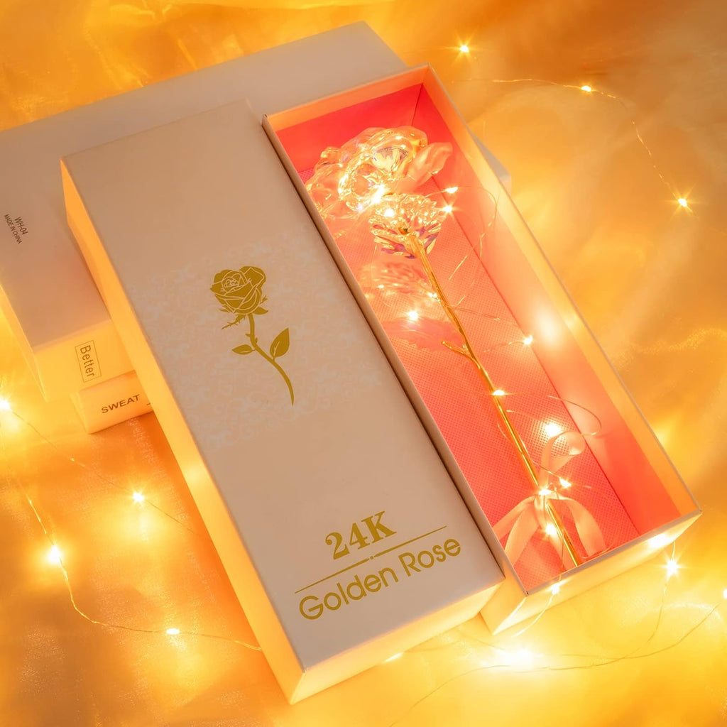 Mothers Day Mom Gifts for Women Birthday Gifts for Women Galaxy Rose Glass Flowers Forever Eternal Roses Artificial LED Flowers Gifts for Grandma Wife Daughter