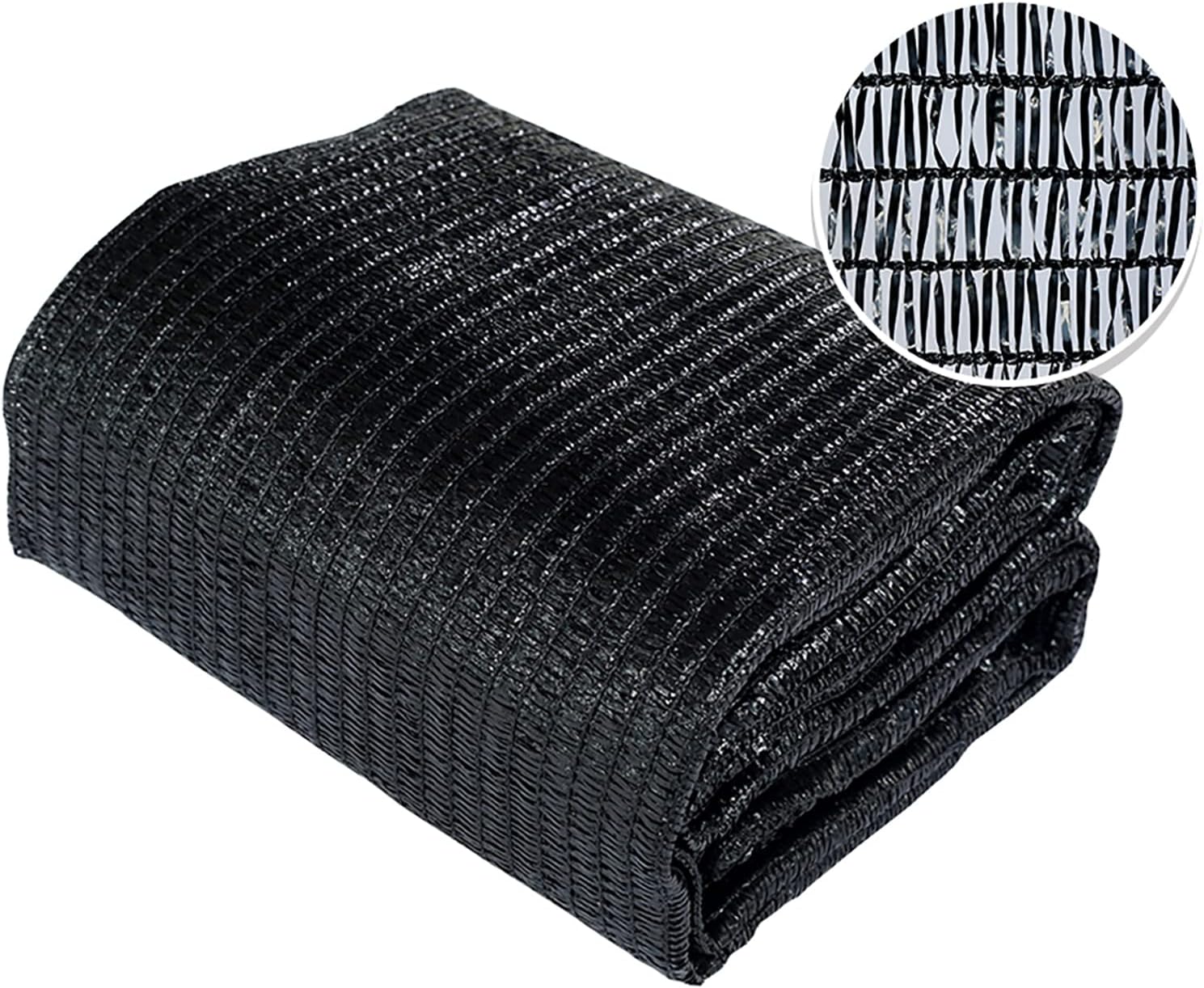 Agfabric 40% Shade Cloth 10X 50ft Sun Shade Fabric Sunblock Shade Cloth Cover with Clips for Plants, Black