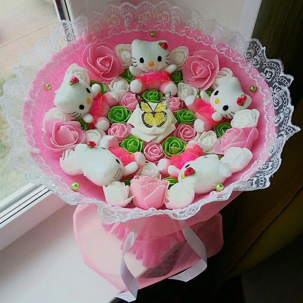 Artificial Flowers 100PCS 3CM Mini Fake Roses for DIY Wedding Bouquets Centerpieces Party Baby Shower Home Decorations (White)