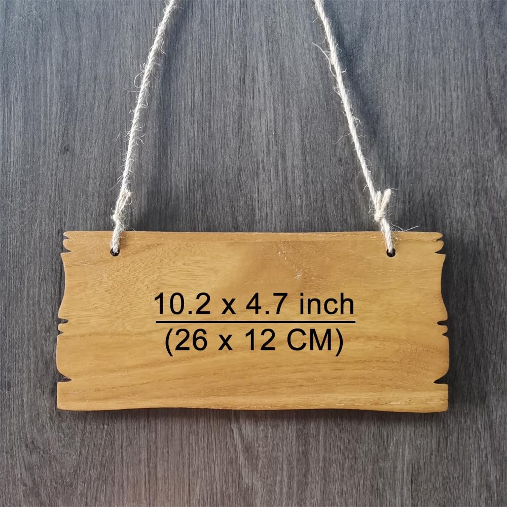 Personalized Wood Plaque Sign, Custom Engraved House Signs, Garden Signs, Welcome Sign, Decoration Signs (Brown)