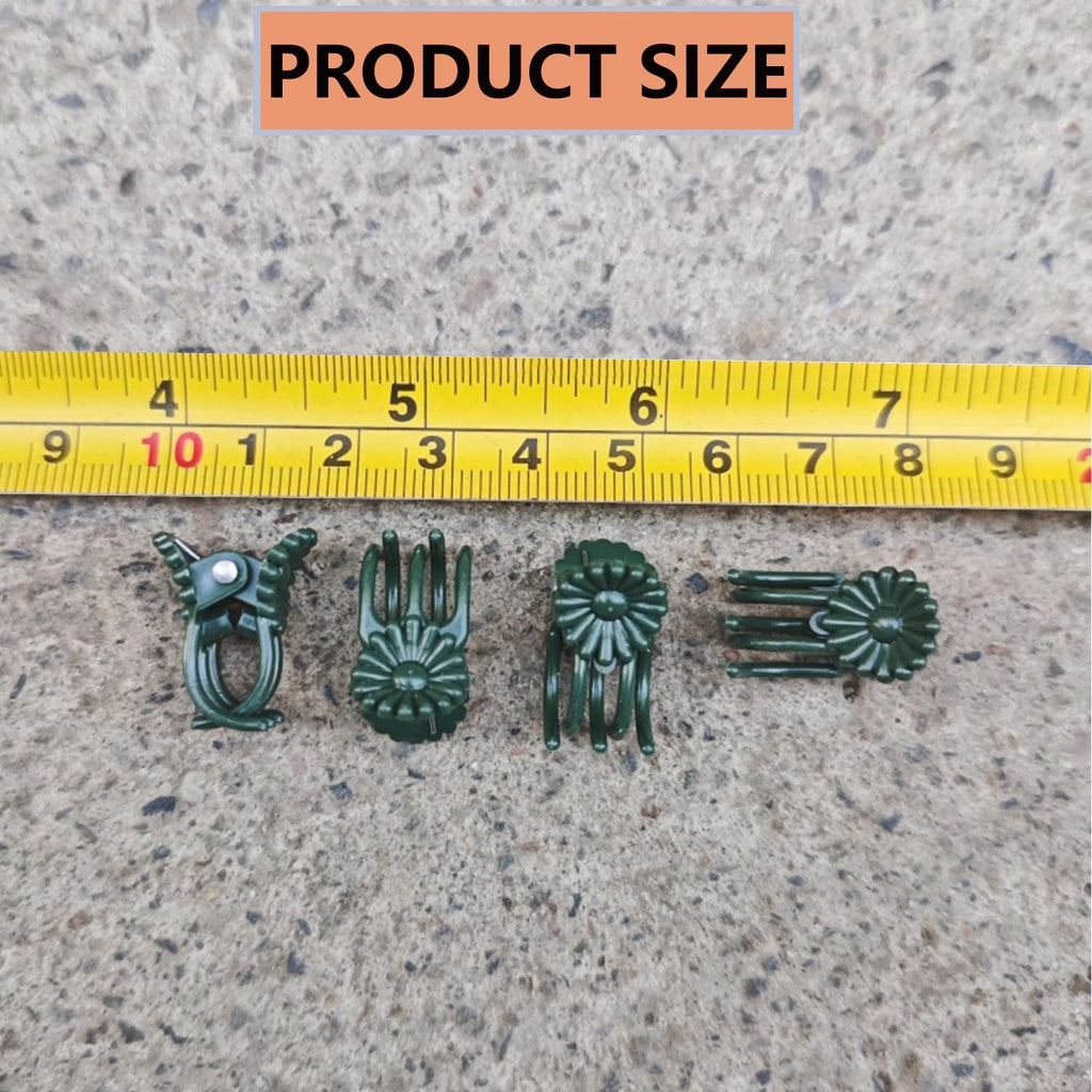 100Pcs Small - Middle Plant Clip,Daisy Garden Flower Plant Clip,for Orchids Vine Clip Support Stem Vine Upright Growth (Green)