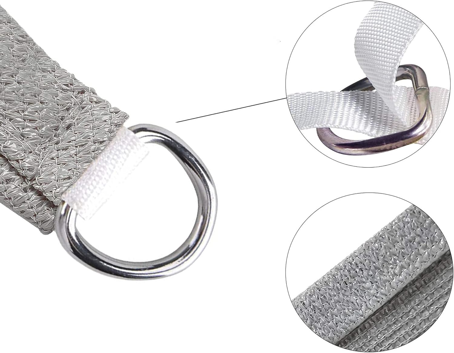 21' x 22' Gray Rectangle Sun Shade Sail SSP1212 Canopy Durable Fabric UV Block Awning,We Make Custom Orders