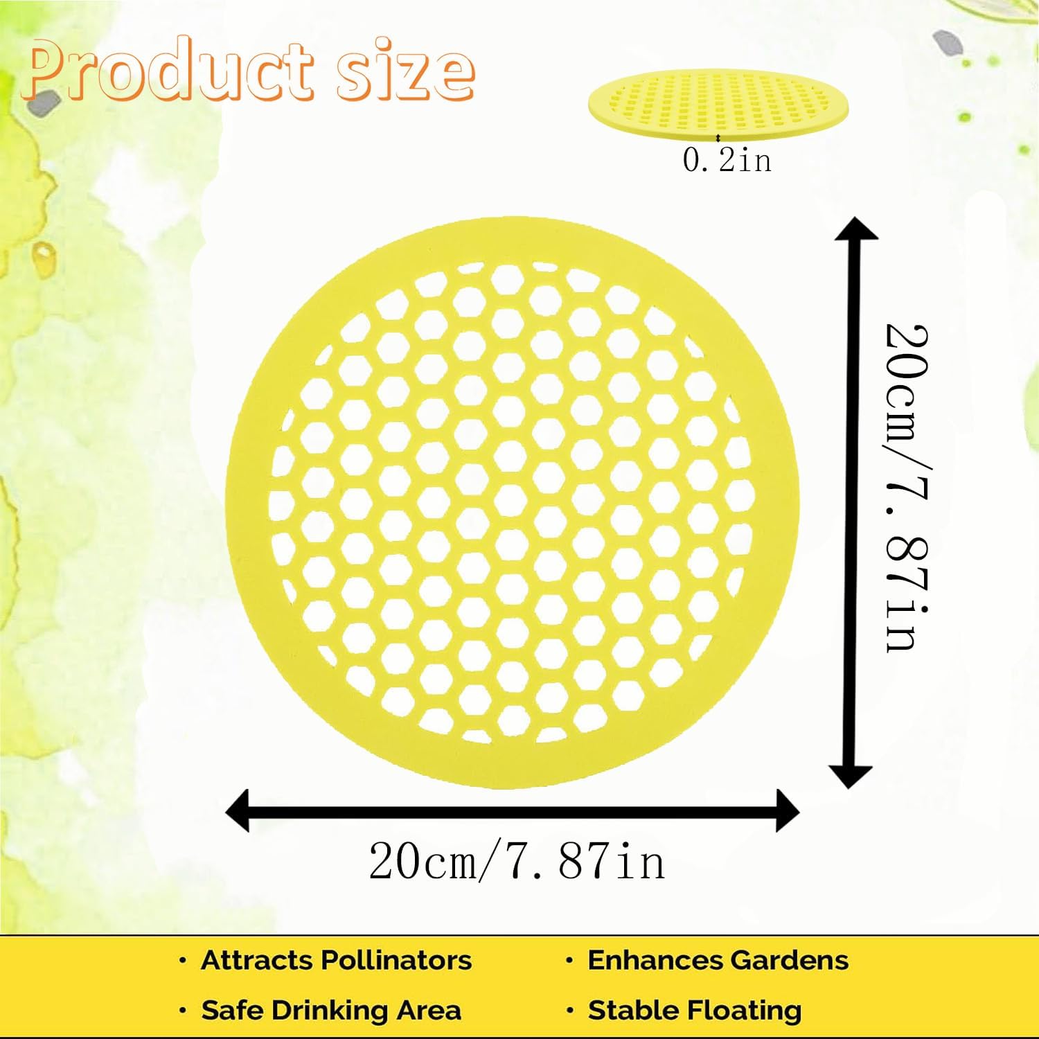 4 Pack Floating Bee Watering Station for Garden, Butterfly Feeder Bee Waterer Wildlife Baths Pollinator, Outdoor Pool & Garden Decor(Classic Round)