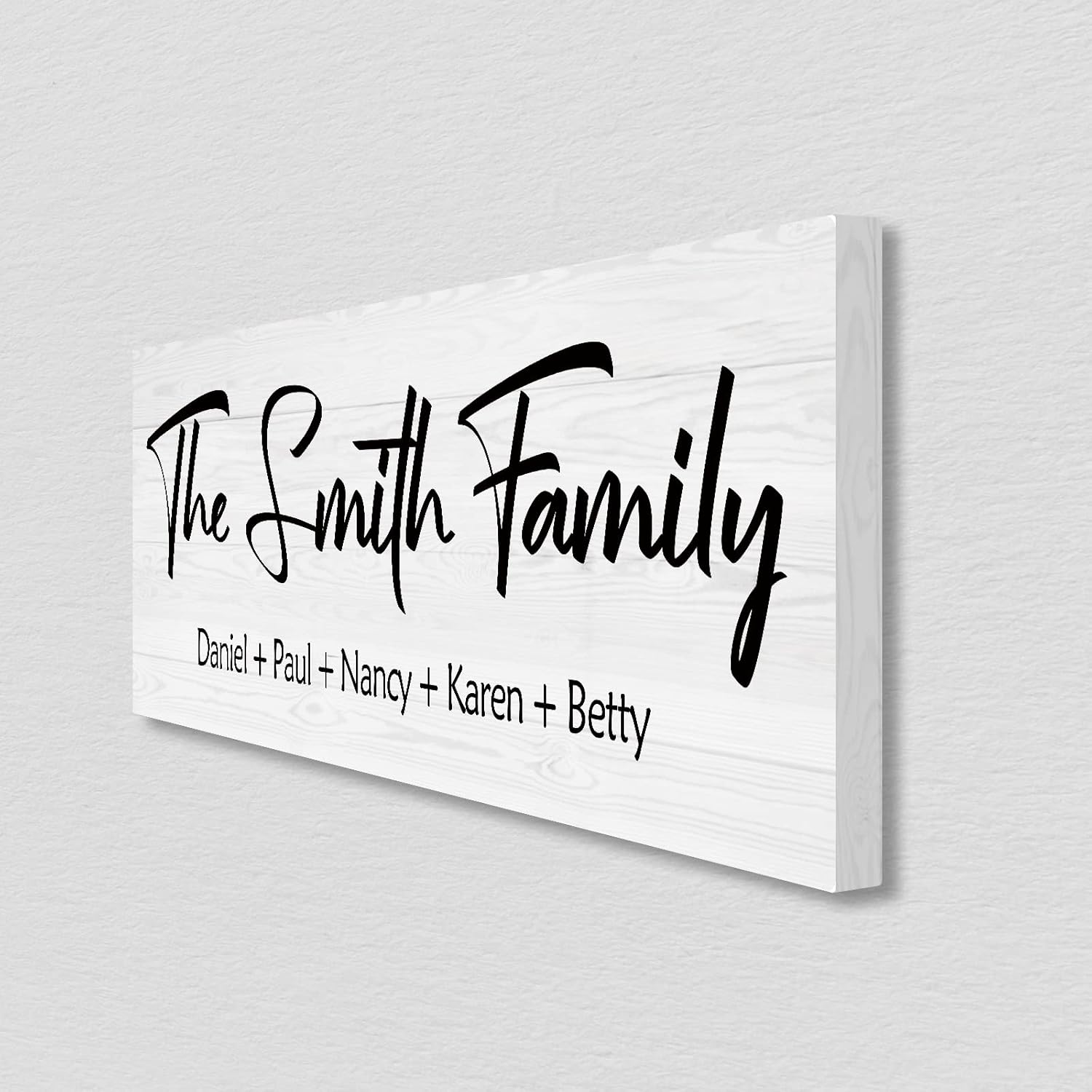 Personalized Family Name Wood Sign - Custom Last Name Plaque, New Family Established Sign, Wedding & Housewarming Gift, Rustic Home Wall Decor Plaque 16"x6"