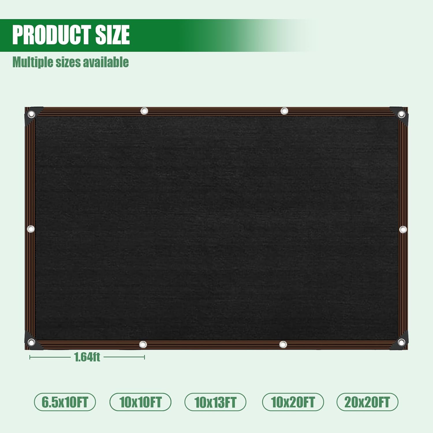 40% Shade Cloth for Garden, 20×20FT Plant Shade Cloth with Grommets Mesh Tarp for Greenhouse, Dog Kennel Cover, Chicken Coop, Patio Plants Outdoor Sun Shade