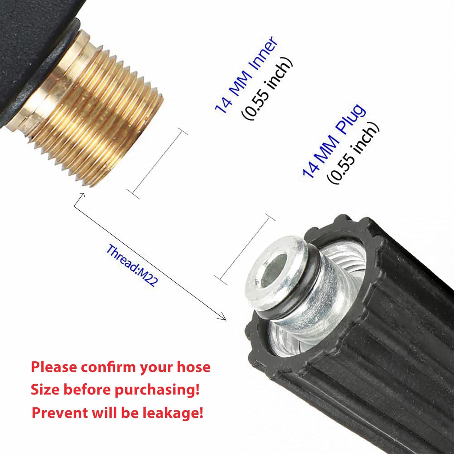 Sooprinse Short Pressure Washer Gun With Foam Cannon, High Pressure Snow Foam Lance, 1/4 Inch Quick Connector, Power Washer Blaster, Car Wash Mitt, 3000 PSI, 1 Liter