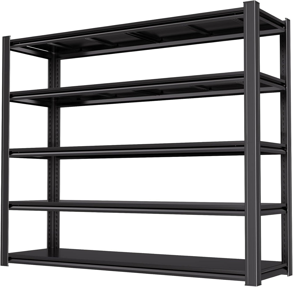 84“H Garage Shelving Heavy Duty Storage Shelves 3500 LBS Adjustable Metal Shelving Uints and Storage for Garage,Warehouse,School,Commercial,Business, 62 "W x 24 "D x 84 "H