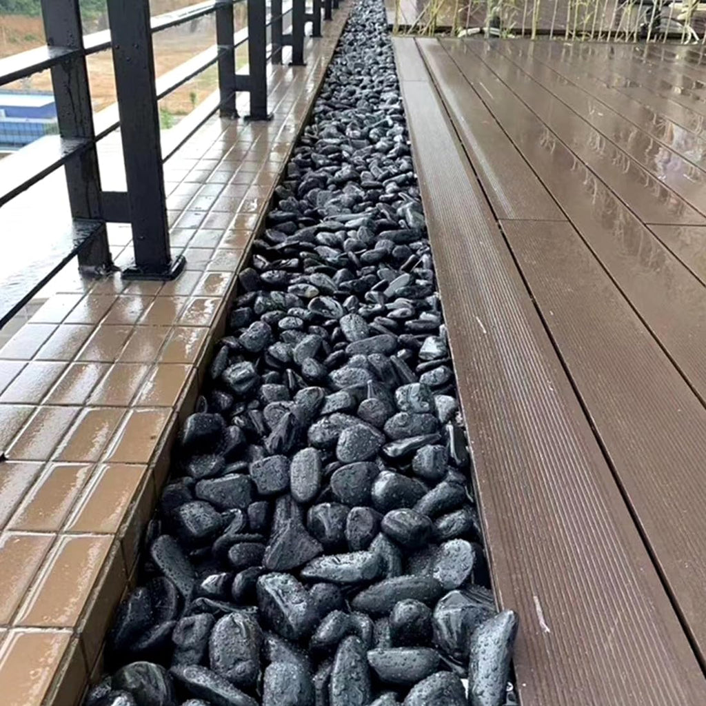 10lbs Black Pebbles for Plants, 2-3 Inch High Polished Natural Large River Rocks for Landscaping, Decorative Stones Vase Filler Fish Tank Aquariums Garden Outdoor and Indoor DIY