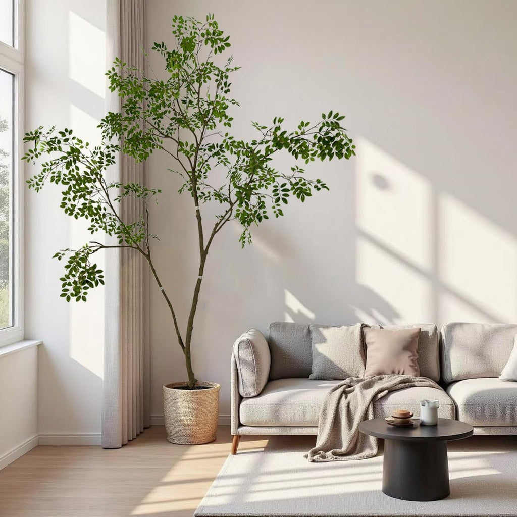 Artificial Elm Tree Faux Elm Tree 9ft Tall Fake Plant in Pot Fake Silk Tree Faux Plants Indoor