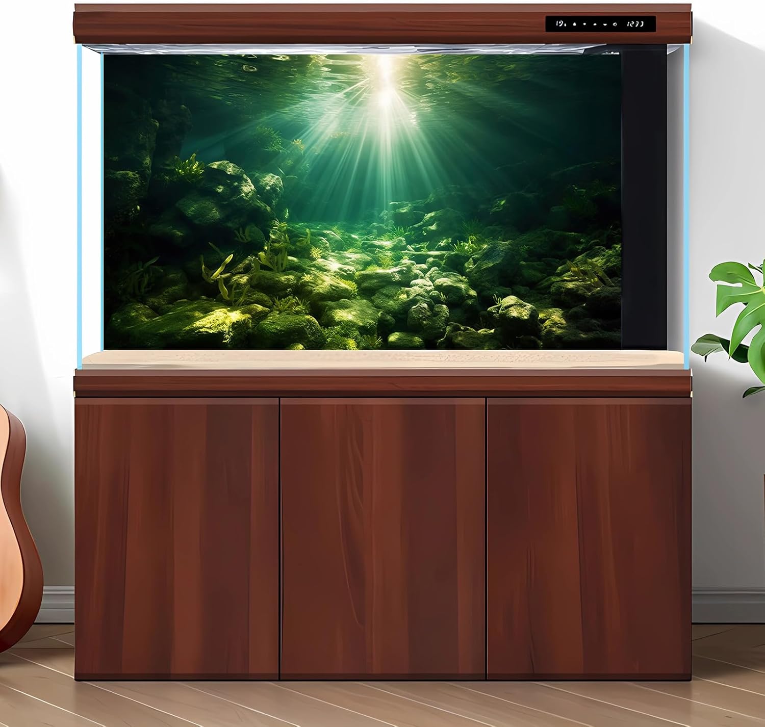 Underwater Sunray Aquarium Background Deep Ocean Rock Cave Fish Tank Background Under The Sea Coral Reef Aquarium Backgrounds Ocean Floor Tropical Fish Terrarium Backgrounds 36x24in