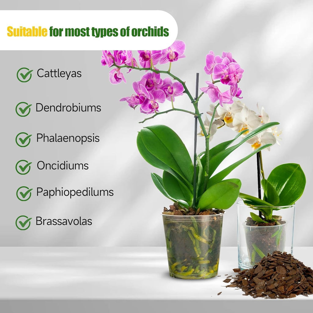 Organic Orchid Potting Mix 2qt, Mixture of Orchid Bark and Perlite, Specifically Formulated for Orchids