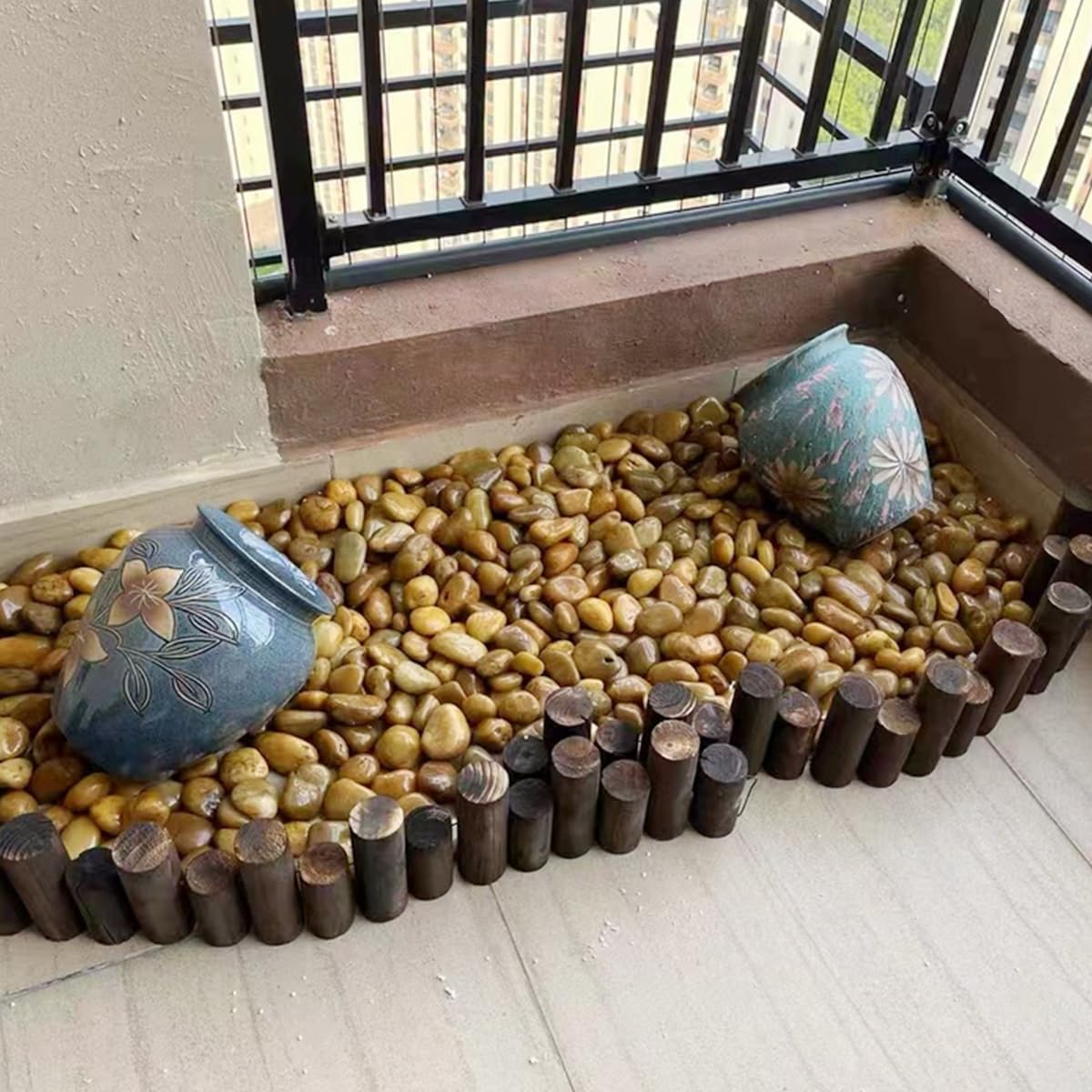 40lbs Yellow River Rocks for Landscaping, 2-3 Inch Natural Pebbles for Indoor Plants, High Polished Decorative Stones Garden Outdoor and Indoor DIY Vase Filler Fish Tank Aquariums