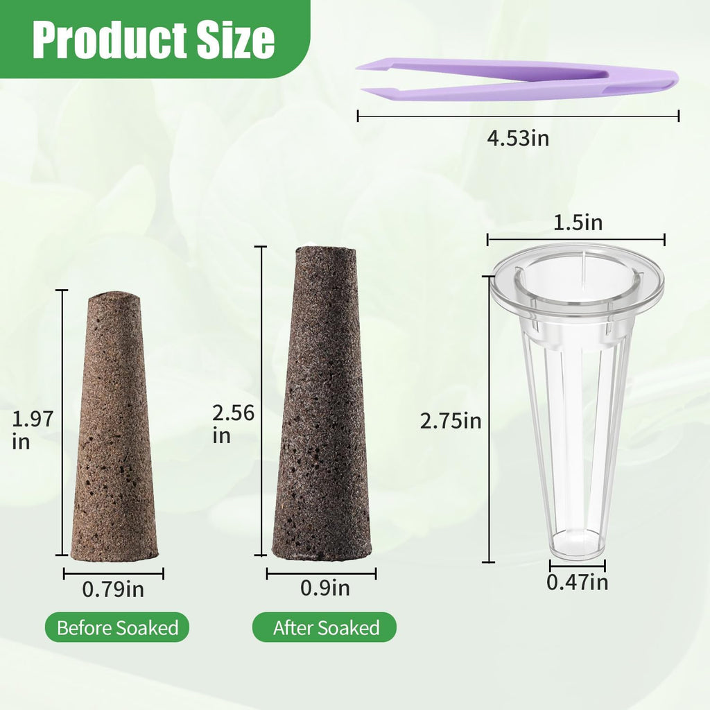 101 Pcs Hydroponic Pod Kit for Aero Garden with 80 Grow Sponges, 20 Grow Baskets & 1 Tweezer, Grow Anything Kit Replacement Growth Sponges Seed Pods of Aero Garden hydroponic for Indoor Garden System