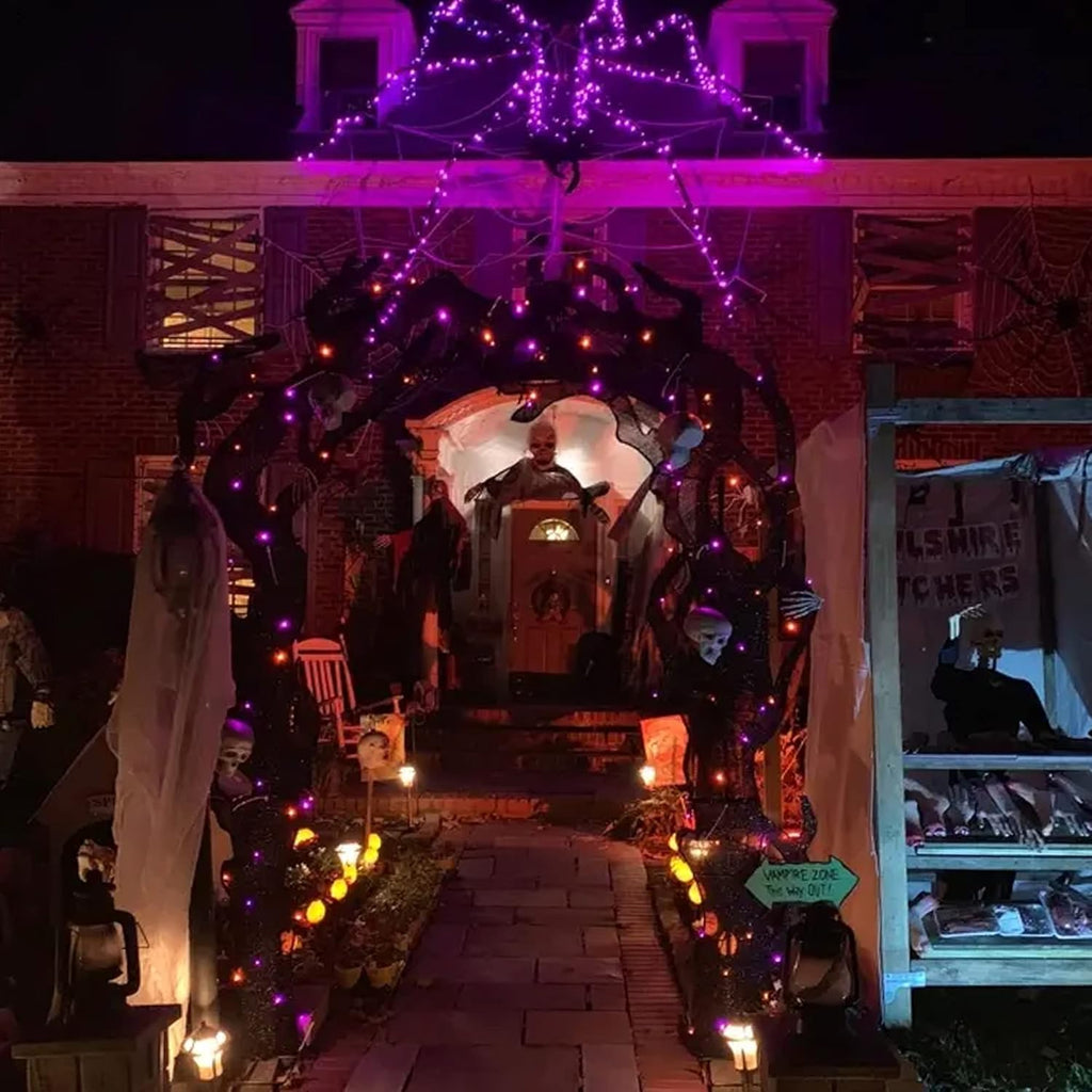 Dazzle Bright Fairy String Lights, Total 40FT 120LED Copper Wire Battery Operated Waterproof Lights, Halloween Decorations for Indoor Home Outdoor Garden Patio Party Decor (Purple, 2)