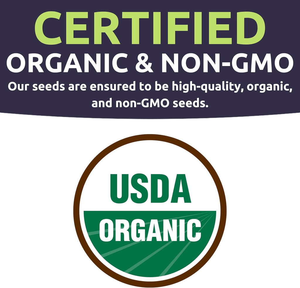 Organic Sweet Pepper Seeds Variety Pack - 6 Individual Packs - 2025 Season - Red, Orange, Yellow, Green and More! for Indoor & Outdoor Planting (Non-GMO, Certified Organic)