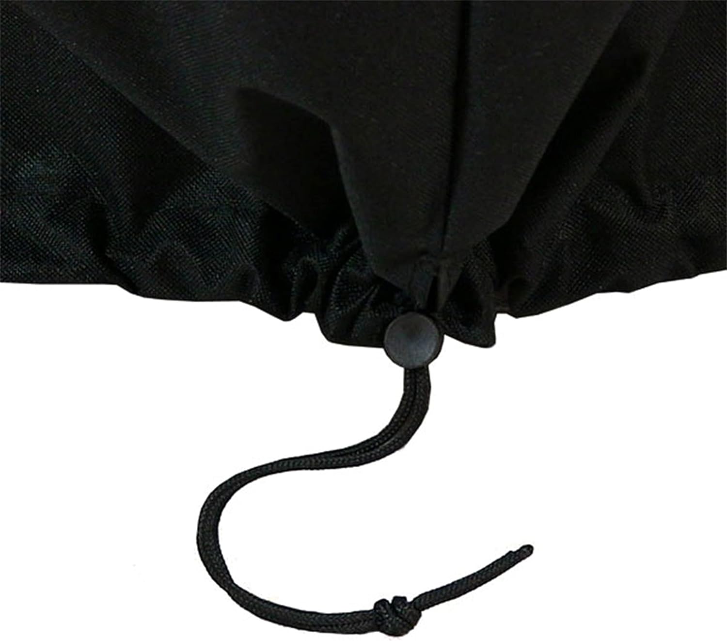 Sunnydaze Round Outdoor Fire Pit Cover - Heavy-Duty 300D Polyester and PVC with Drawstring Closure - Black - 40-Inch
