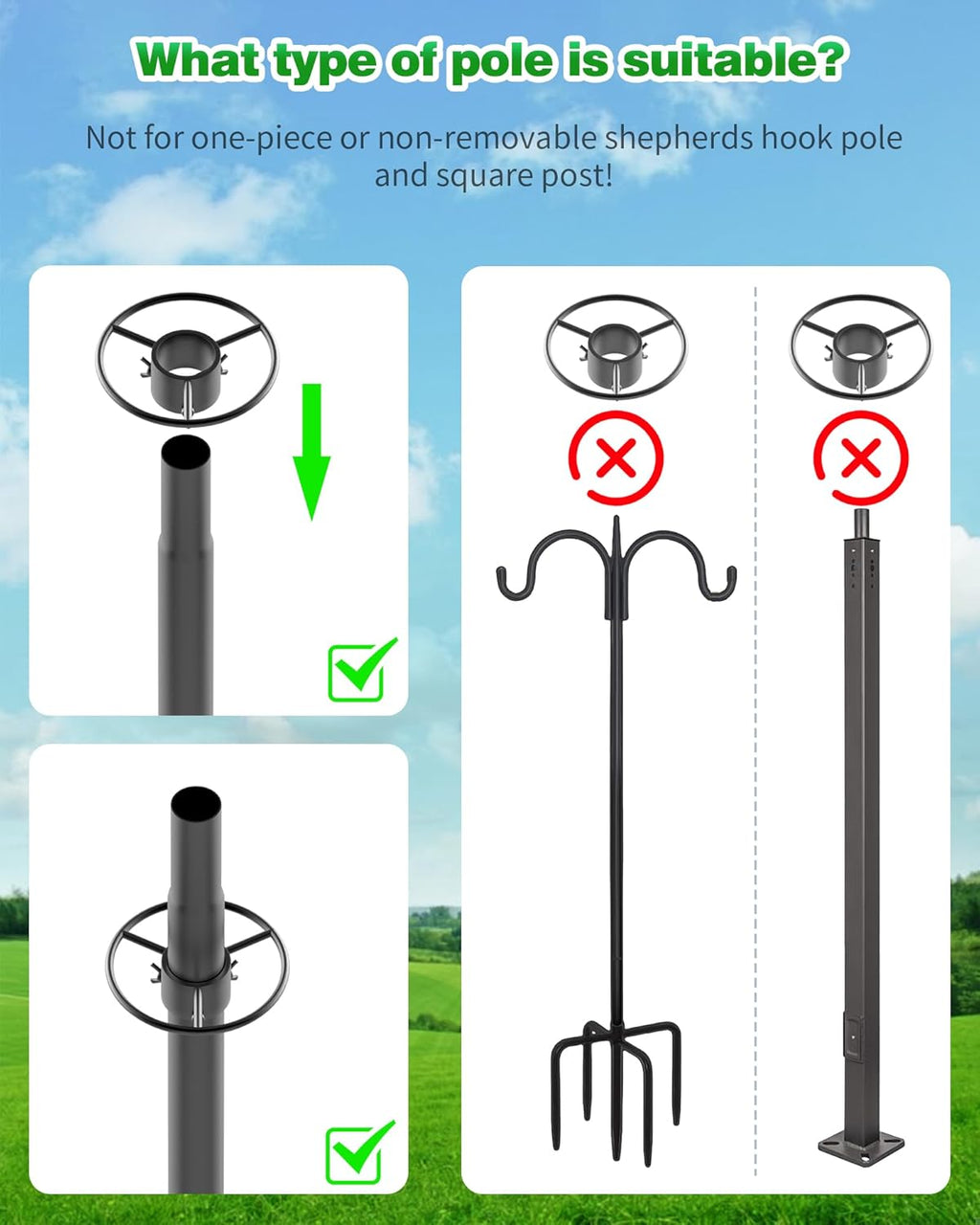 Metal Squirrel Baffle - Heavy Duty Squirrel Baffle for Bird Feeder Pole - Chew Proof Squirres Guard with Spring for Better Defense, Outside Pole Mount for Bird Feeder, 19 Inch