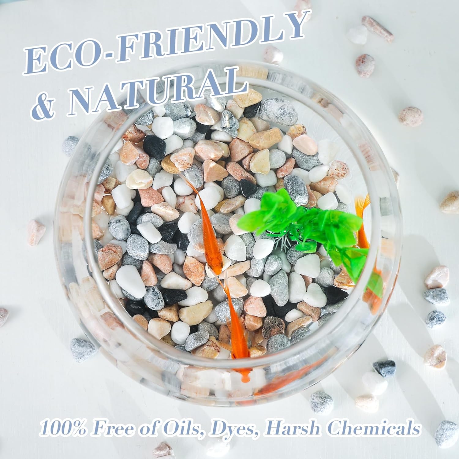 SIDONG 10 LB Natural Mixed Color Gravel Pebbles, 2/5 Inch Small Pea Gravel Stones, Decorative River Rocks for Succulents, Aquariums, Vases, Indoor Plants, Garden Landscaping, DIY