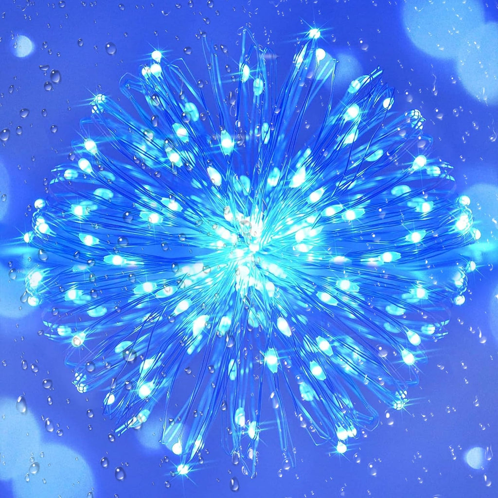 Joomer Solar Fairy Lights, 2-Pack Total 80FT 240LED Solar String Lights Outdoor Waterproof 8 Lighting Modes for Fence Party Garden Patio Yard Home Holiday Tree Outdoor Decoration (Blue)