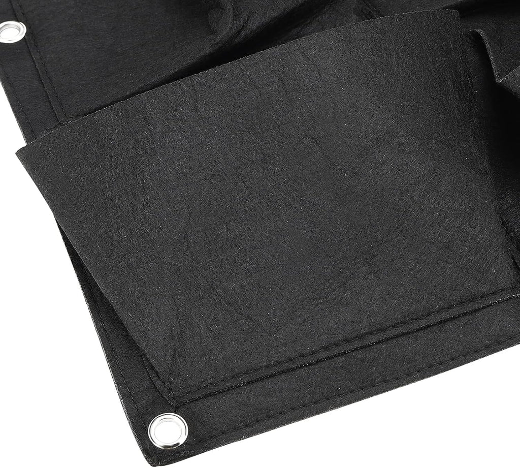 ZOENHOU 2 Pack Total 36 Roomy Pockets Horizontal Garden Planter, Waterproof Wall-Hanging Flower Pot Bags, Felt Wall Mount Balcony Planter Pouch for Herbs, Succulent, Flowers and Vegetables