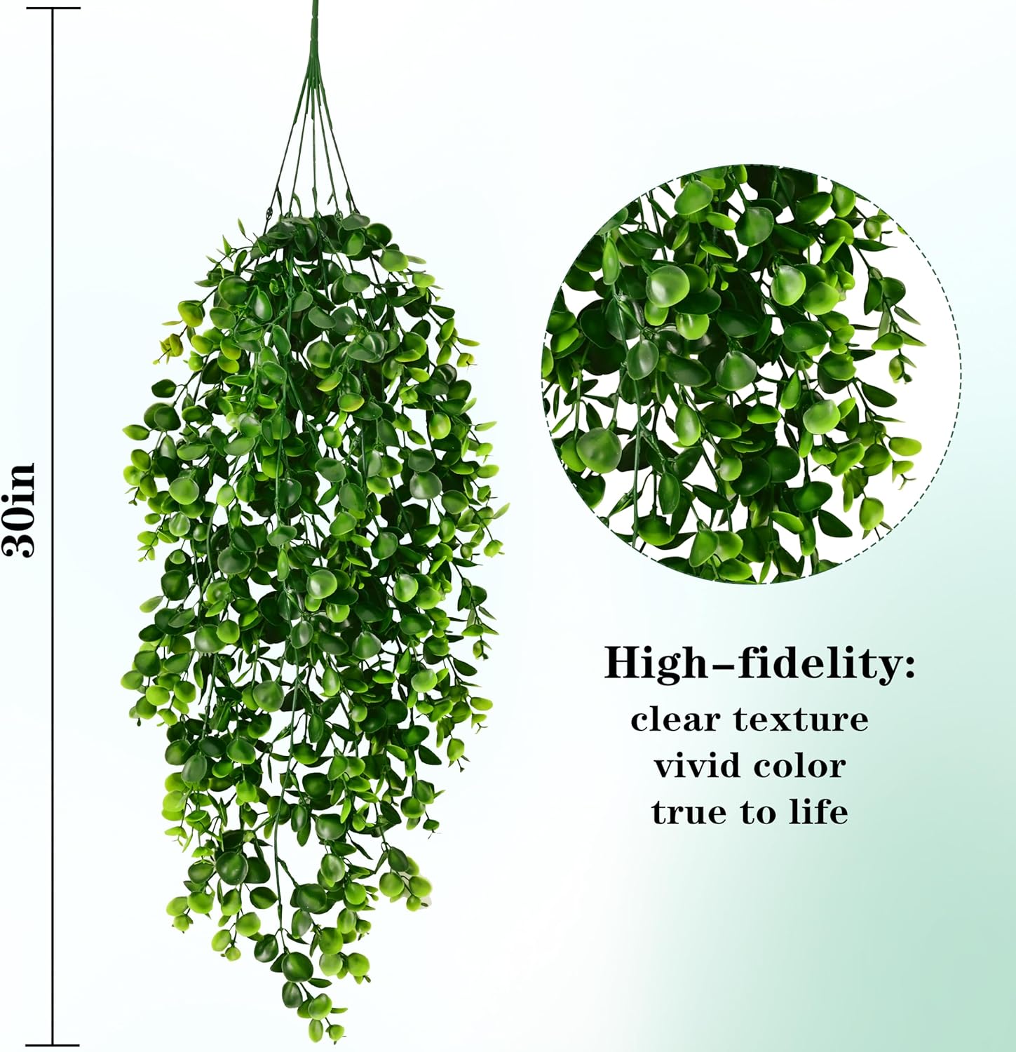 Waipfaru 8Pcs Fake Hanging Plants 2.7ft Fake Plants UV Resistant Fake Vines Artificial Decor for Indoor Outdoor Party Wall Porch Wedding Decoration