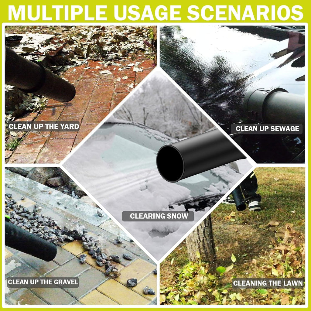 Leaf Blower Cordless,2 x 21V 6.0Ah Battery and Charger, with 680CFM 190MPH Electric Cordless Leaf Blower, 3-Variable Speed & Turbo Mode, Blowers for Lawn Care (5002 D) (Green)