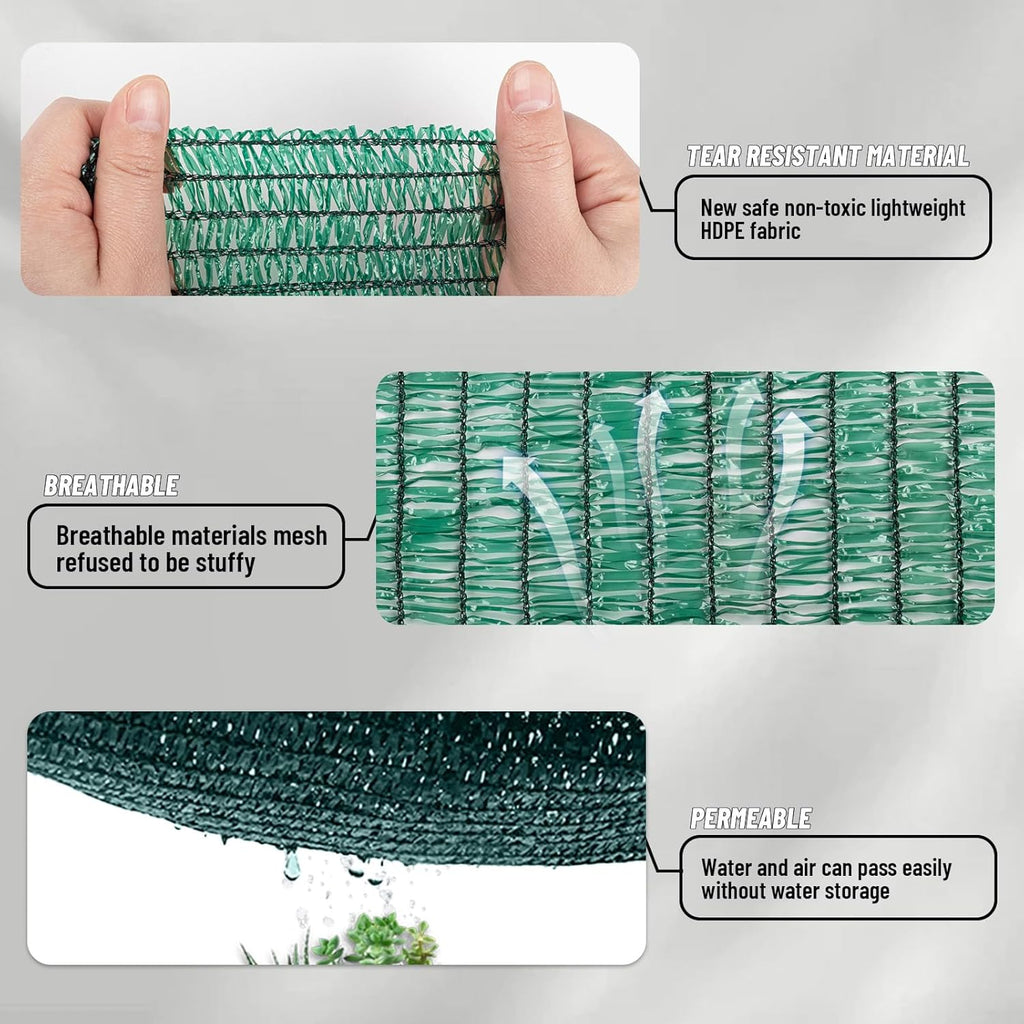 LOVE STORY 8x10FT 70% Green Shade Cloth Sun Shade Net with Grommets Sunblock Net Mesh Tarp for Garden,Plants Cover,Greenhouse and Patio