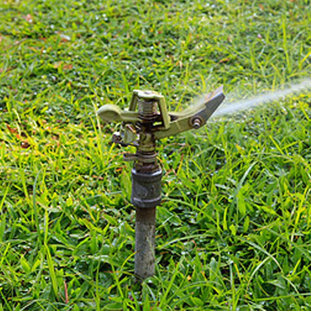 1/2 Inch Brass Impact Sprinkler with Nozzles Adjustable 0-360 Degree Coverage Pattern Heavy Duty Lawn Sprinkler Head for Yard Lawn Grass Patio Garden Irrigation (1Pcs)