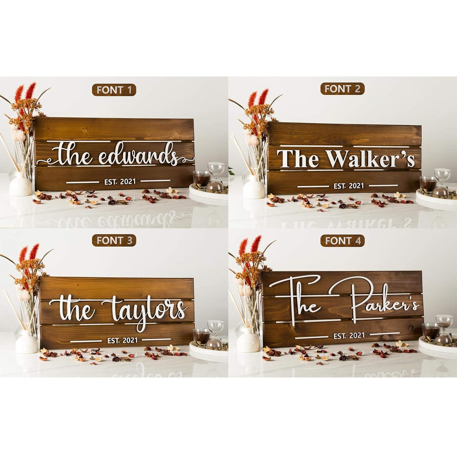 Custom Wood Sign | Personalized Family Name Sign | Last Name Pallet Sign | Wedding Gift | Home Wall Decor | Anniversary Gift (Medium)